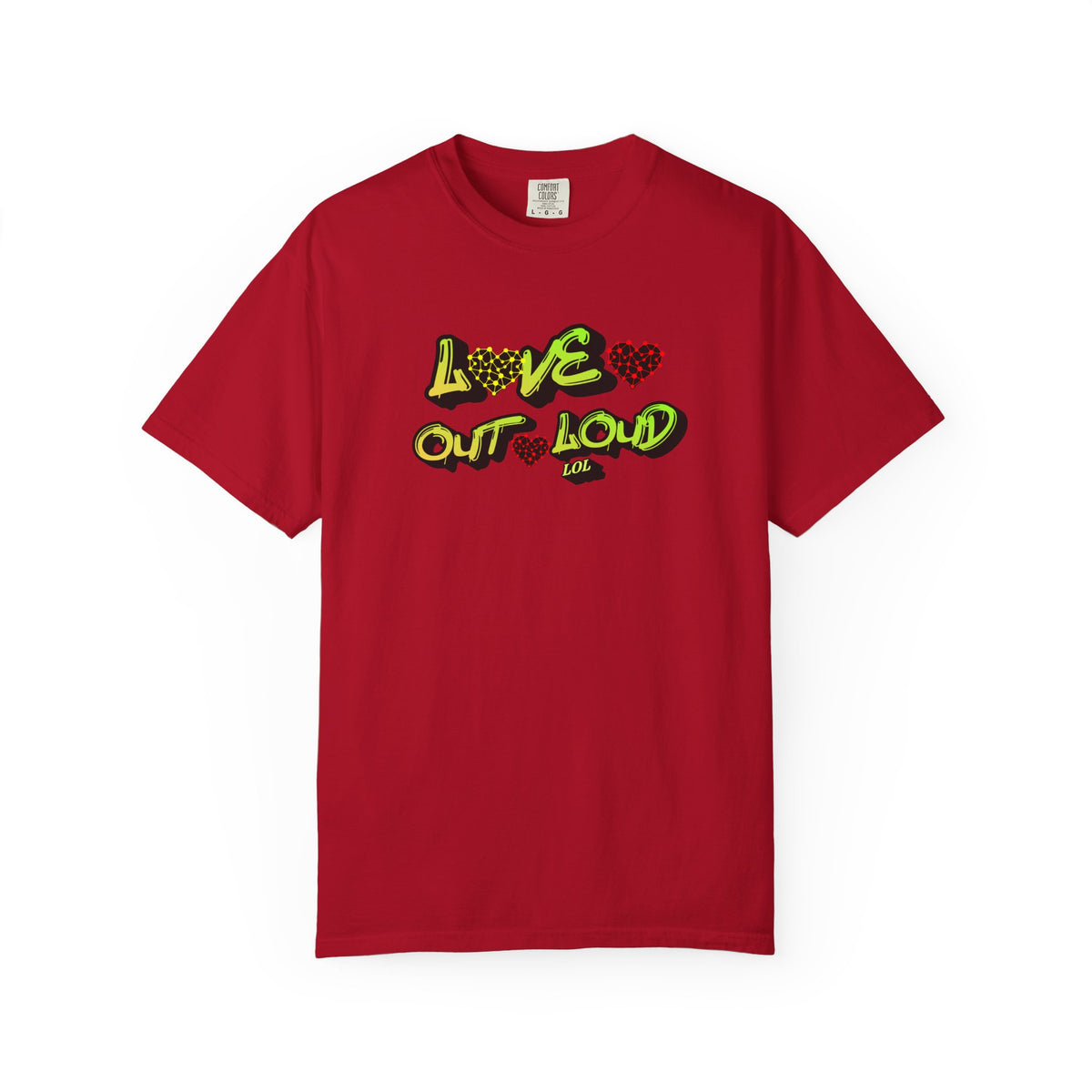 Love Out Loud T-Shirt — Bold Retro Heart Graphic Tee
