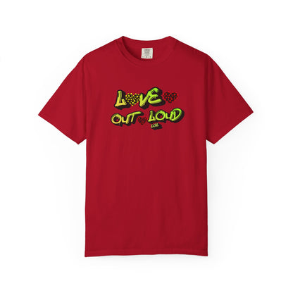 Love Out Loud T-Shirt — Bold Retro Heart Graphic Tee