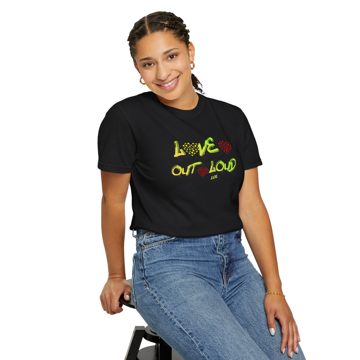 Love Out Loud T-Shirt — Bold Retro Heart Graphic Tee