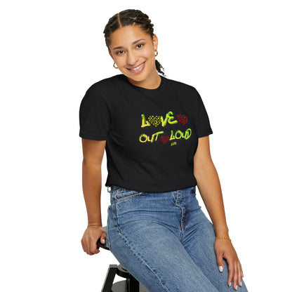 Love Out Loud T-Shirt — Bold Retro Heart Graphic Tee