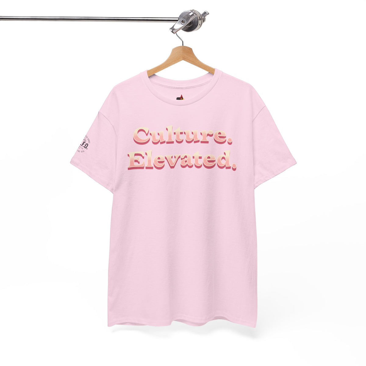Culture Elevated Retro Pink 3D Text Tee | 90s Vibe Shirt