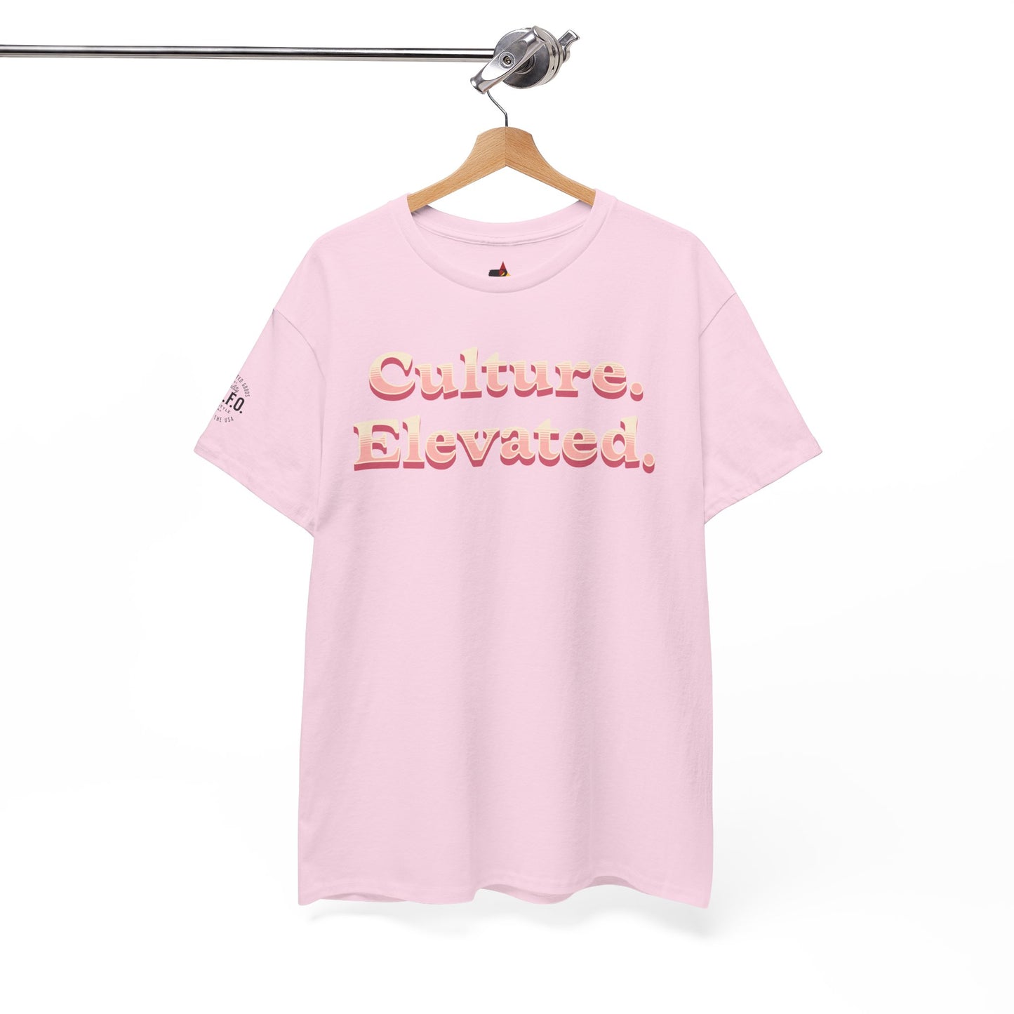 Culture Elevated Retro Pink 3D Text Tee | 90s Vibe Shirt