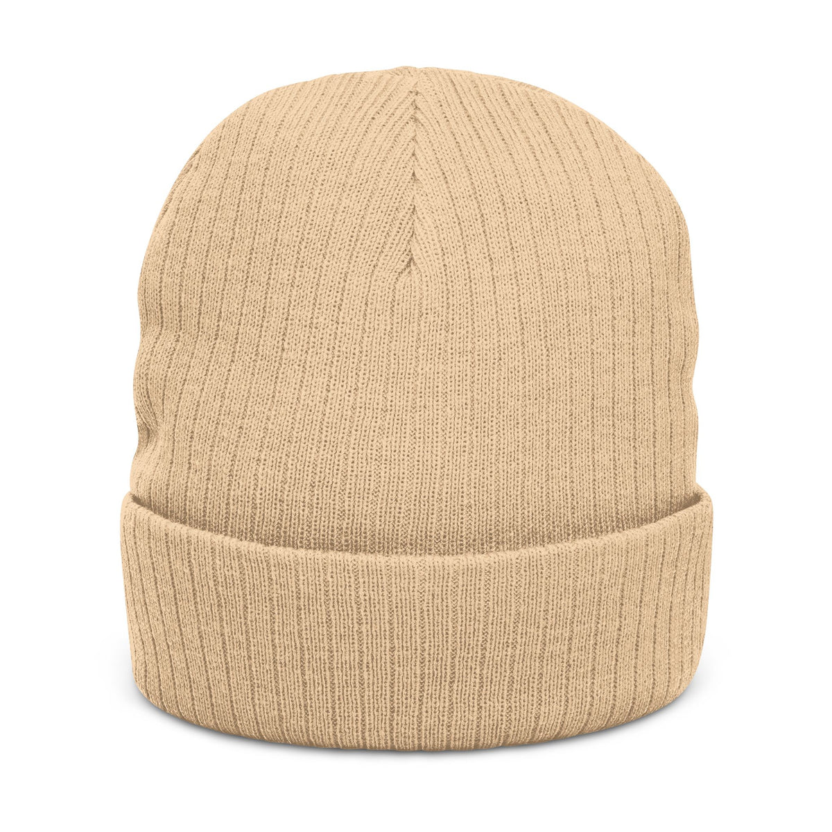 Embroidered 'Love Out Loud' Ribbed Beanie — Cozy Knit Winter Hat with Heart Accent