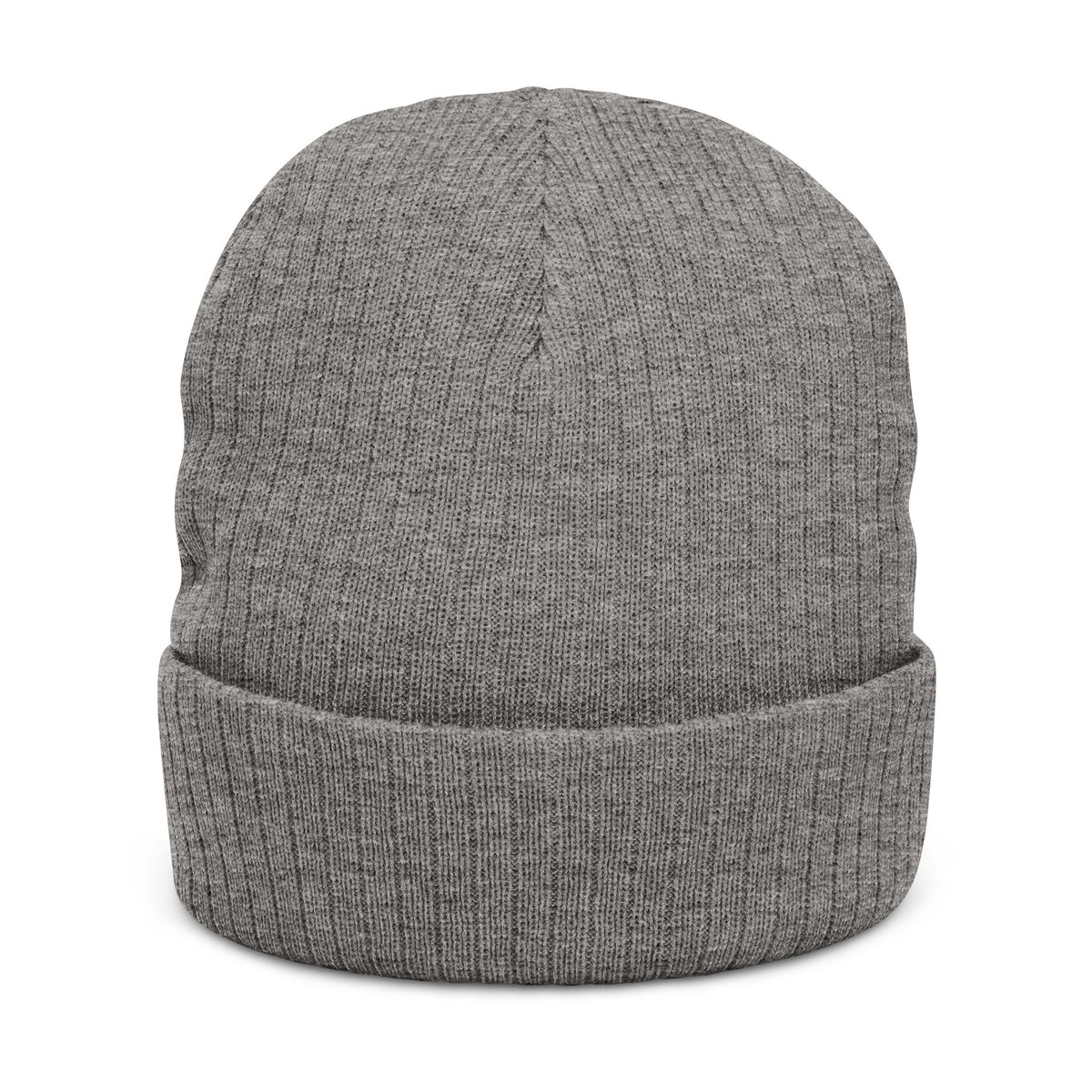 Embroidered 'Love Out Loud' Ribbed Beanie — Cozy Knit Winter Hat with Heart Accent