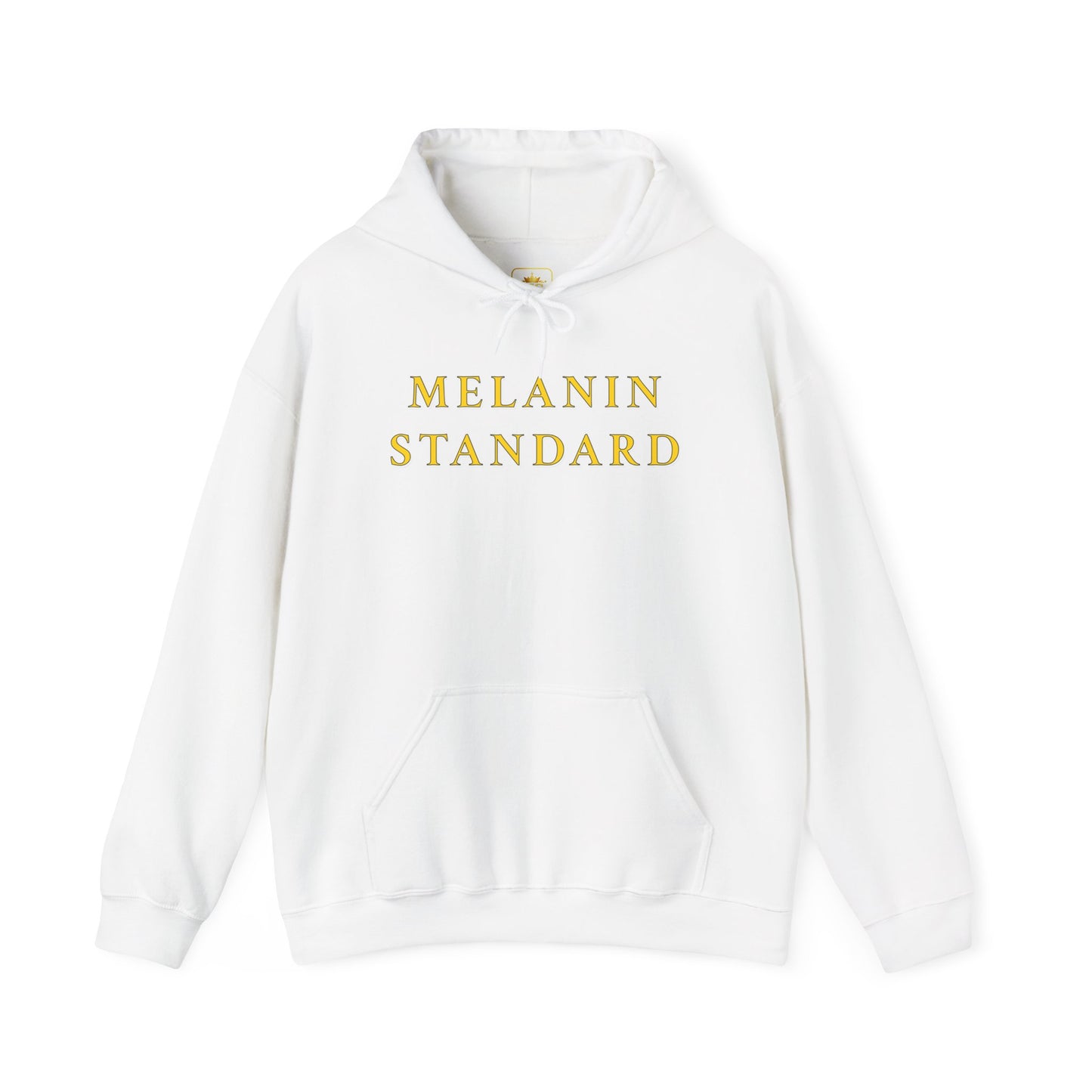 Melanin Standard Hoodie — "Setting THE Standard" Gold-Text Pullover