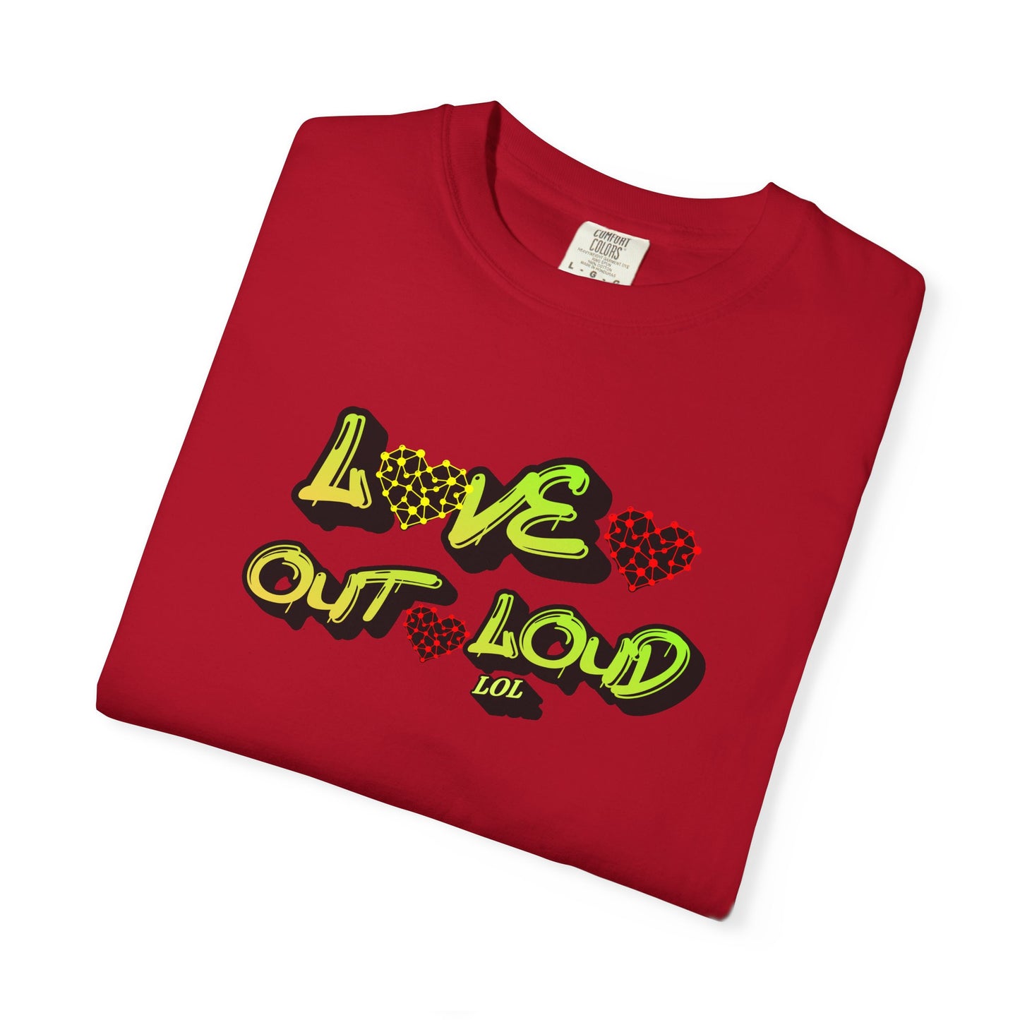 Love Out Loud T-Shirt — Bold Retro Heart Graphic Tee