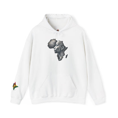 Africa Outline Face Hoodie — Africa Silhouette Pullover