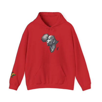 Africa Outline Face Hoodie — Africa Silhouette Pullover