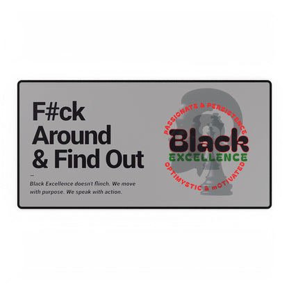 Black Excellence Desk Mat - Empowerment, Disruption, Legacy & Future, Cultural Movement, Resilience