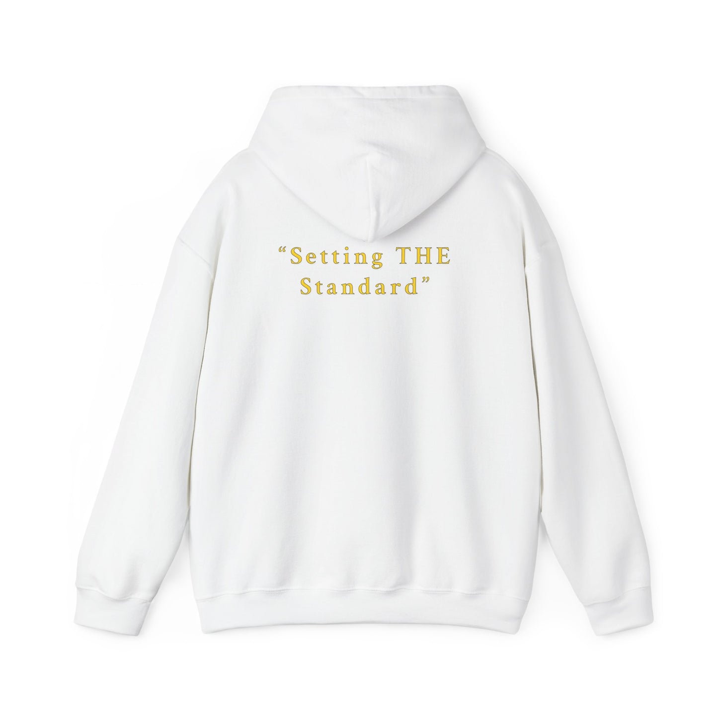 Melanin Standard Hoodie — "Setting THE Standard" Gold-Text Pullover