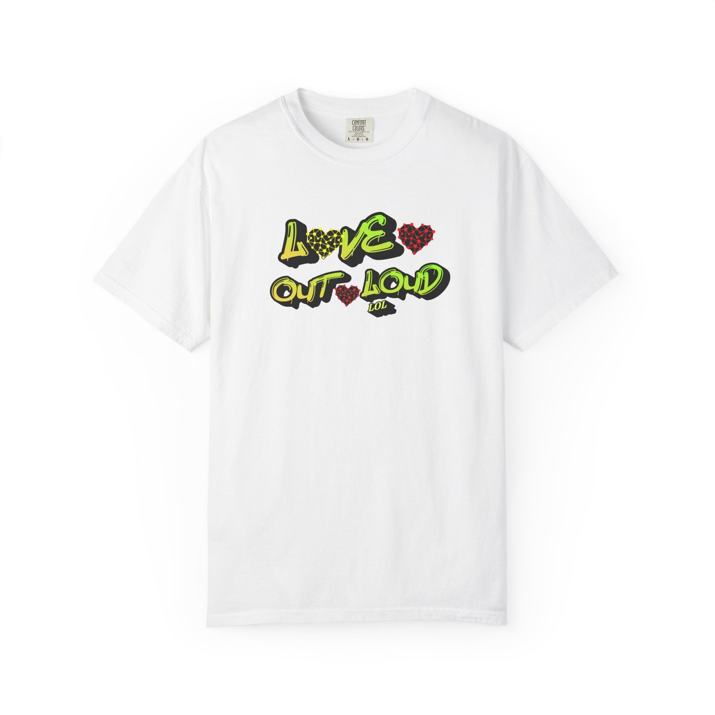 Love Out Loud T-Shirt — Bold Retro Heart Graphic Tee