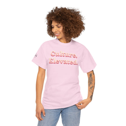 Culture Elevated Retro Pink 3D Text Tee | 90s Vibe Shirt