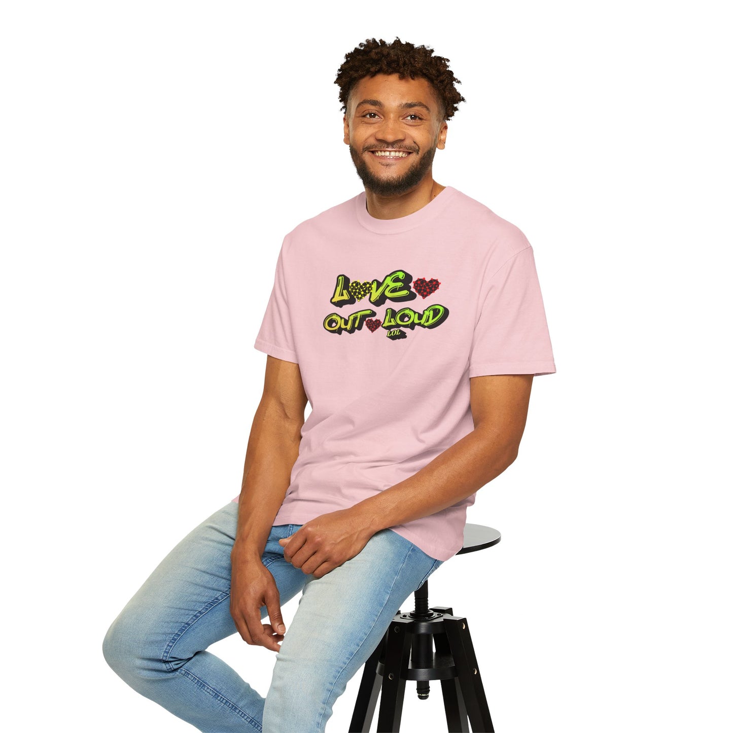 Love Out Loud T-Shirt — Bold Retro Heart Graphic Tee