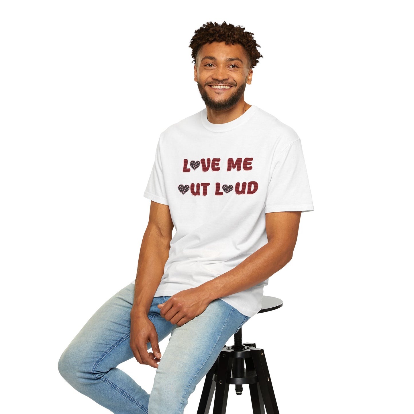 Love Me Out Loud T-Shirt — Heart Graphic Valentine Tee