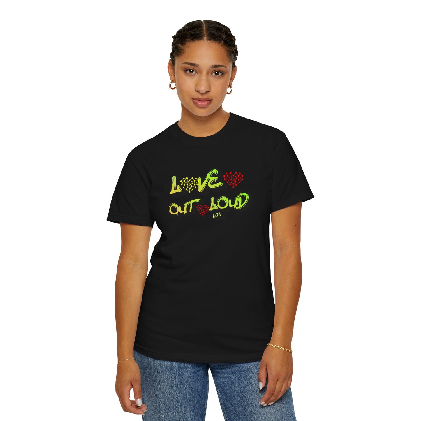Love Out Loud T-Shirt — Bold Retro Heart Graphic Tee
