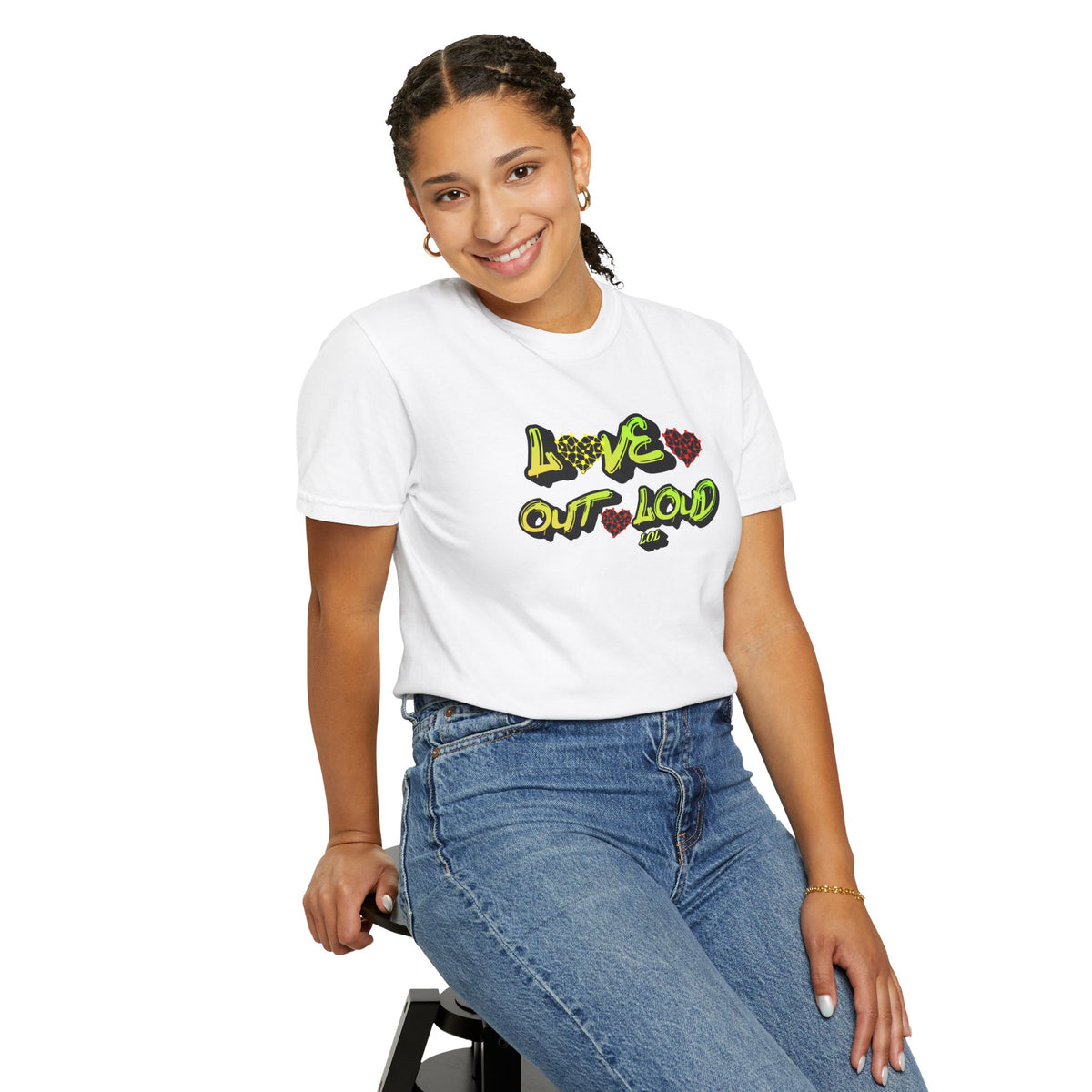 Love Out Loud T-Shirt — Bold Retro Heart Graphic Tee
