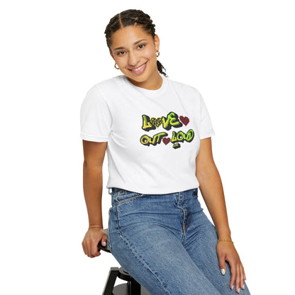 Love Out Loud T-Shirt — Bold Retro Heart Graphic Tee