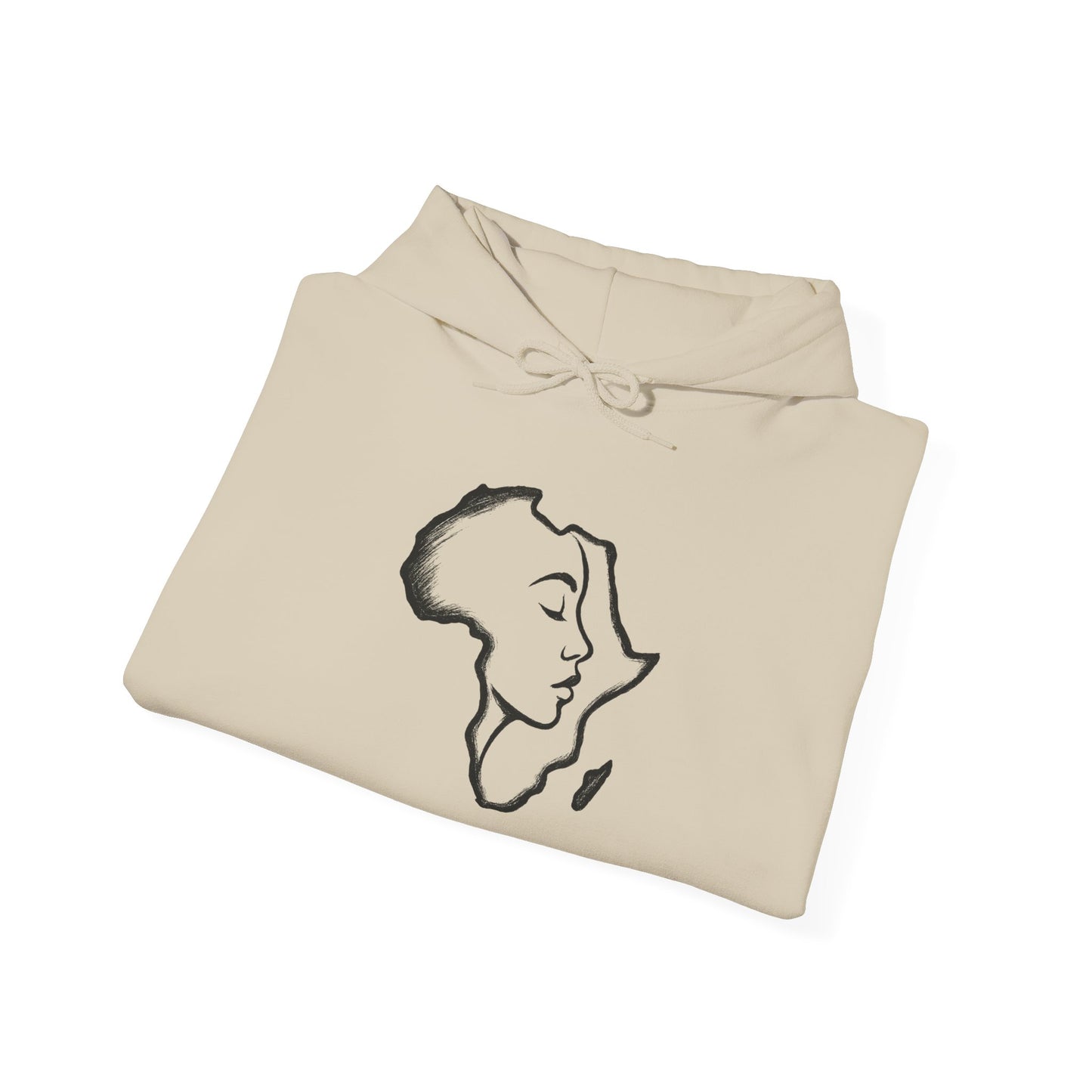 Africa Map Hoodie — Silhouette Woman Motherland Sweatshirt