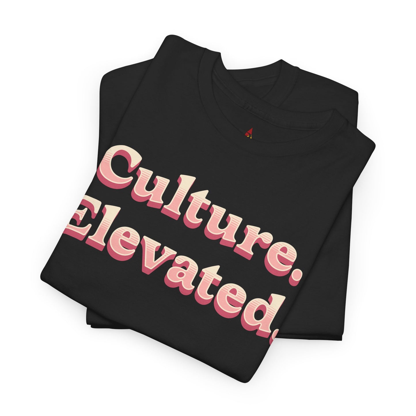 Culture Elevated Retro Pink 3D Text Tee | 90s Vibe Shirt