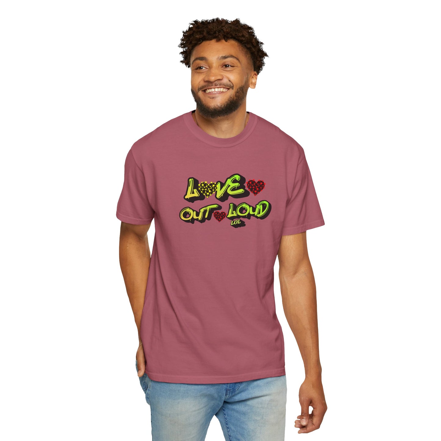 Love Out Loud T-Shirt — Bold Retro Heart Graphic Tee