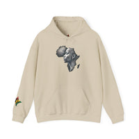 Africa Outline Face Hoodie — Africa Silhouette Pullover
