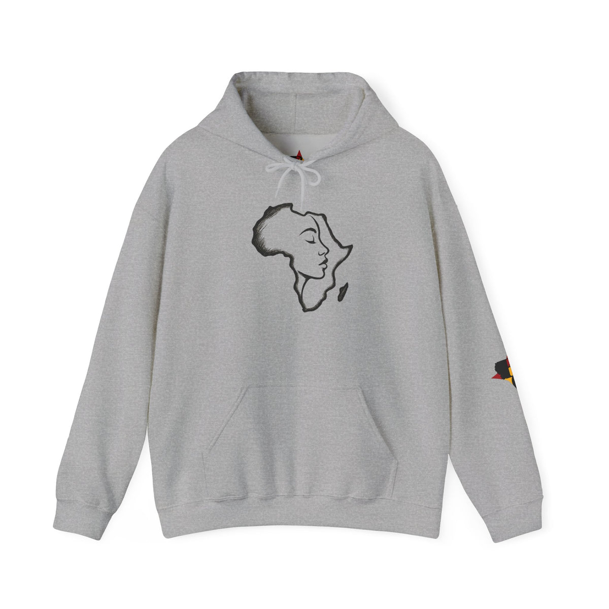 Africa Map Hoodie — Silhouette Woman Motherland Sweatshirt