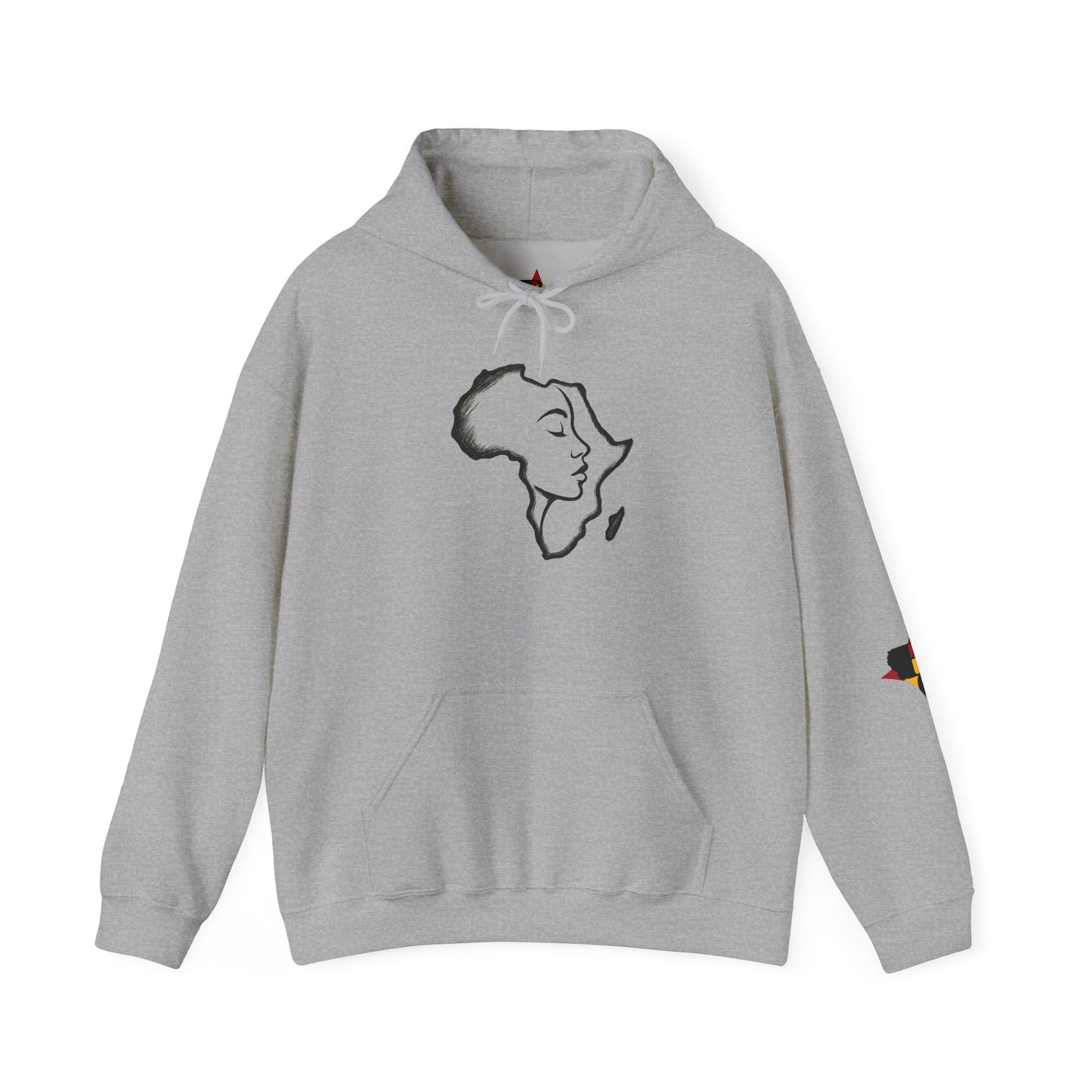Africa Map Hoodie — Silhouette Woman Motherland Sweatshirt