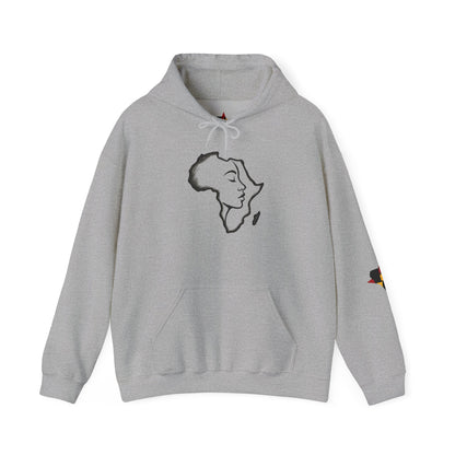 Africa Map Hoodie — Silhouette Woman Motherland Sweatshirt