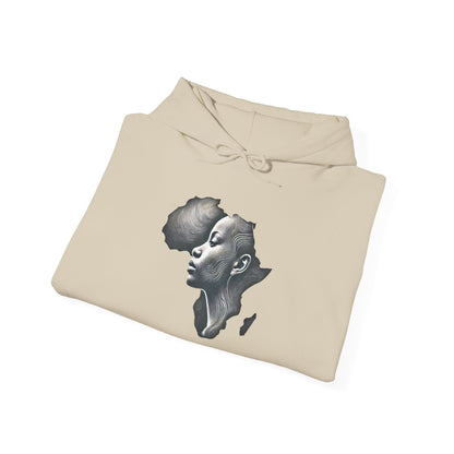 Africa Outline Face Hoodie — Africa Silhouette Pullover