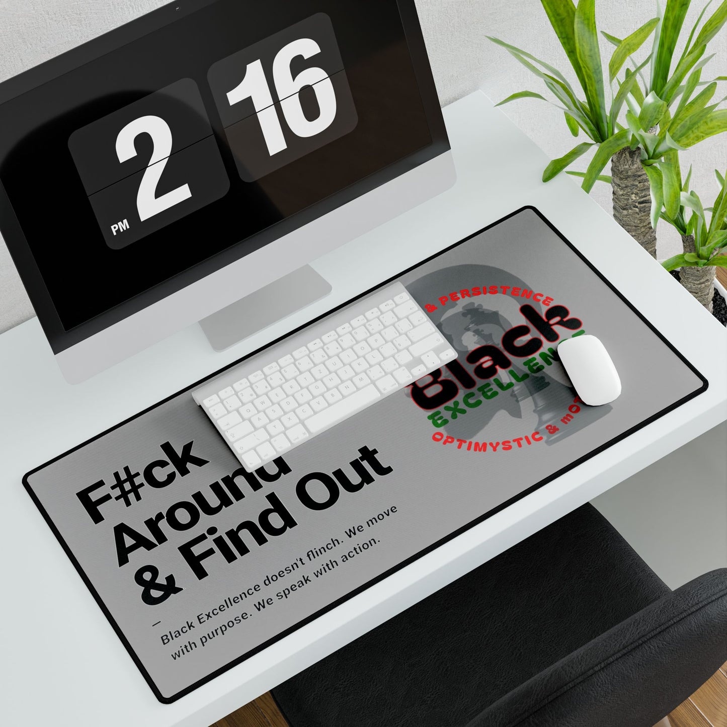 Black Excellence Desk Mat - Empowerment, Disruption, Legacy & Future, Cultural Movement, Resilience