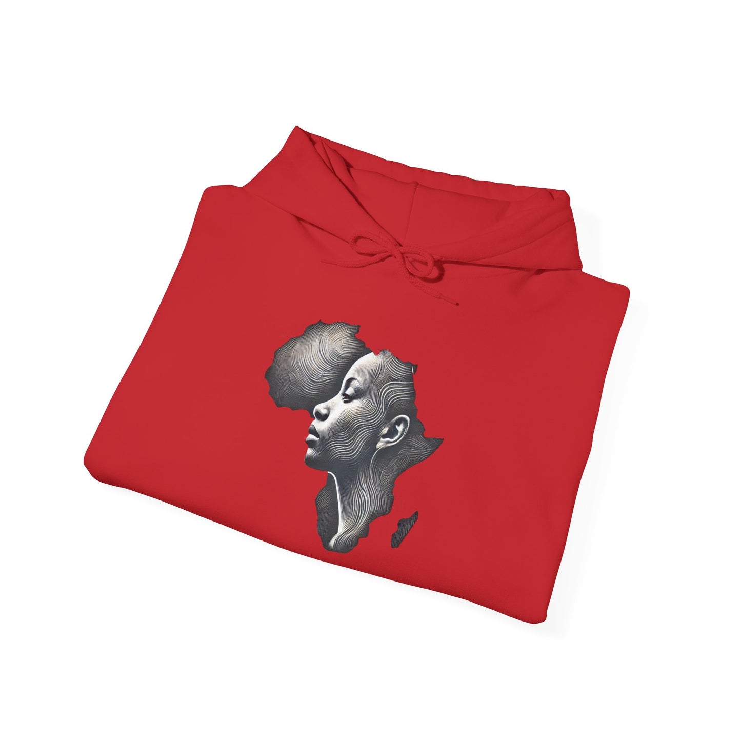 Africa Outline Face Hoodie — Africa Silhouette Pullover
