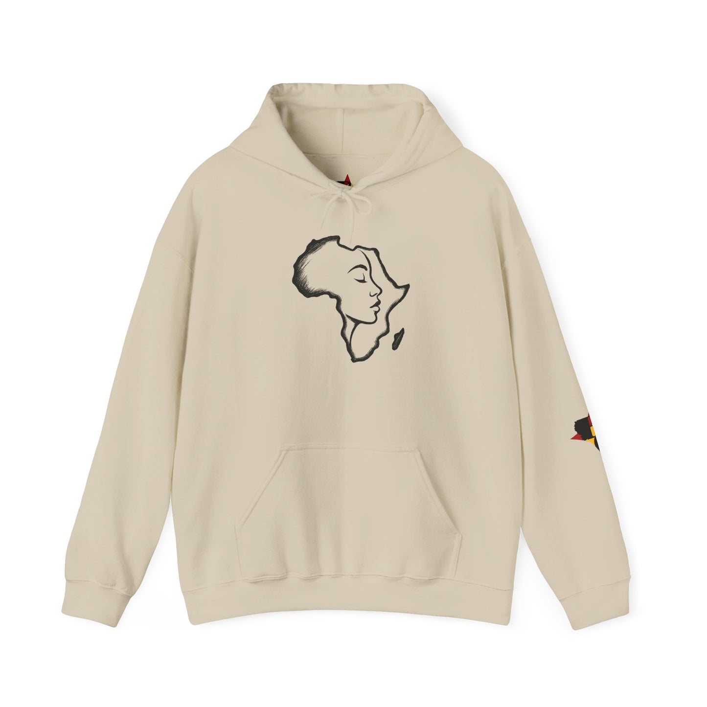 Africa Map Hoodie — Silhouette Woman Motherland Sweatshirt