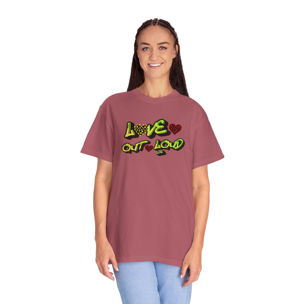 Love Out Loud T-Shirt — Bold Retro Heart Graphic Tee
