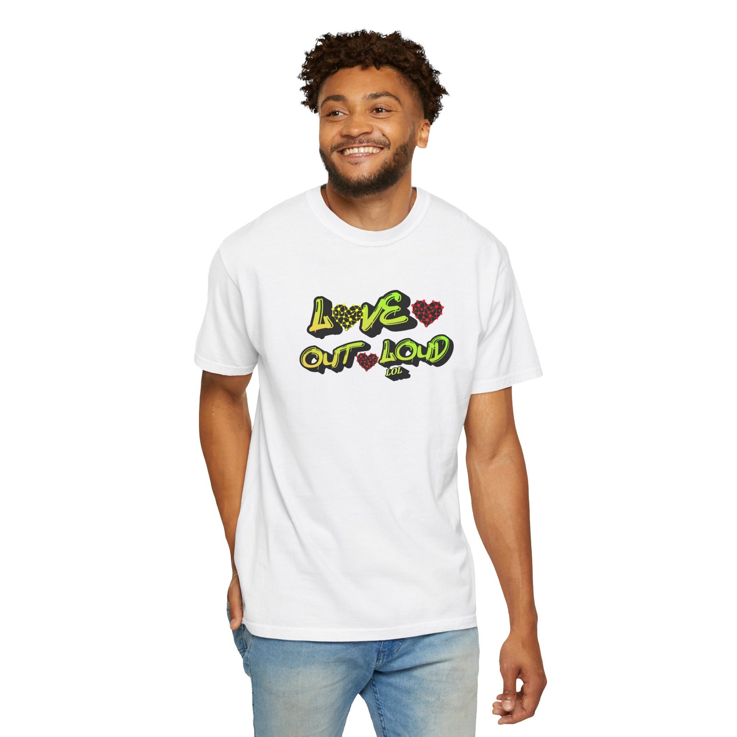 Love Out Loud T-Shirt — Bold Retro Heart Graphic Tee
