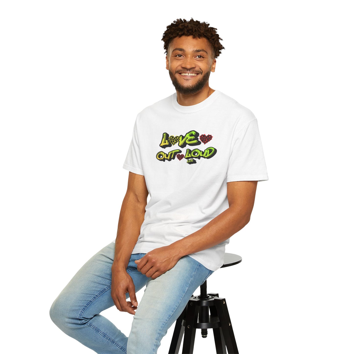 Love Out Loud T-Shirt — Bold Retro Heart Graphic Tee