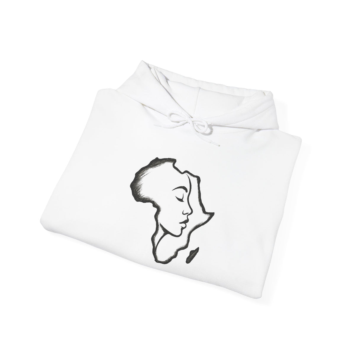 Africa Map Hoodie — Silhouette Woman Motherland Sweatshirt