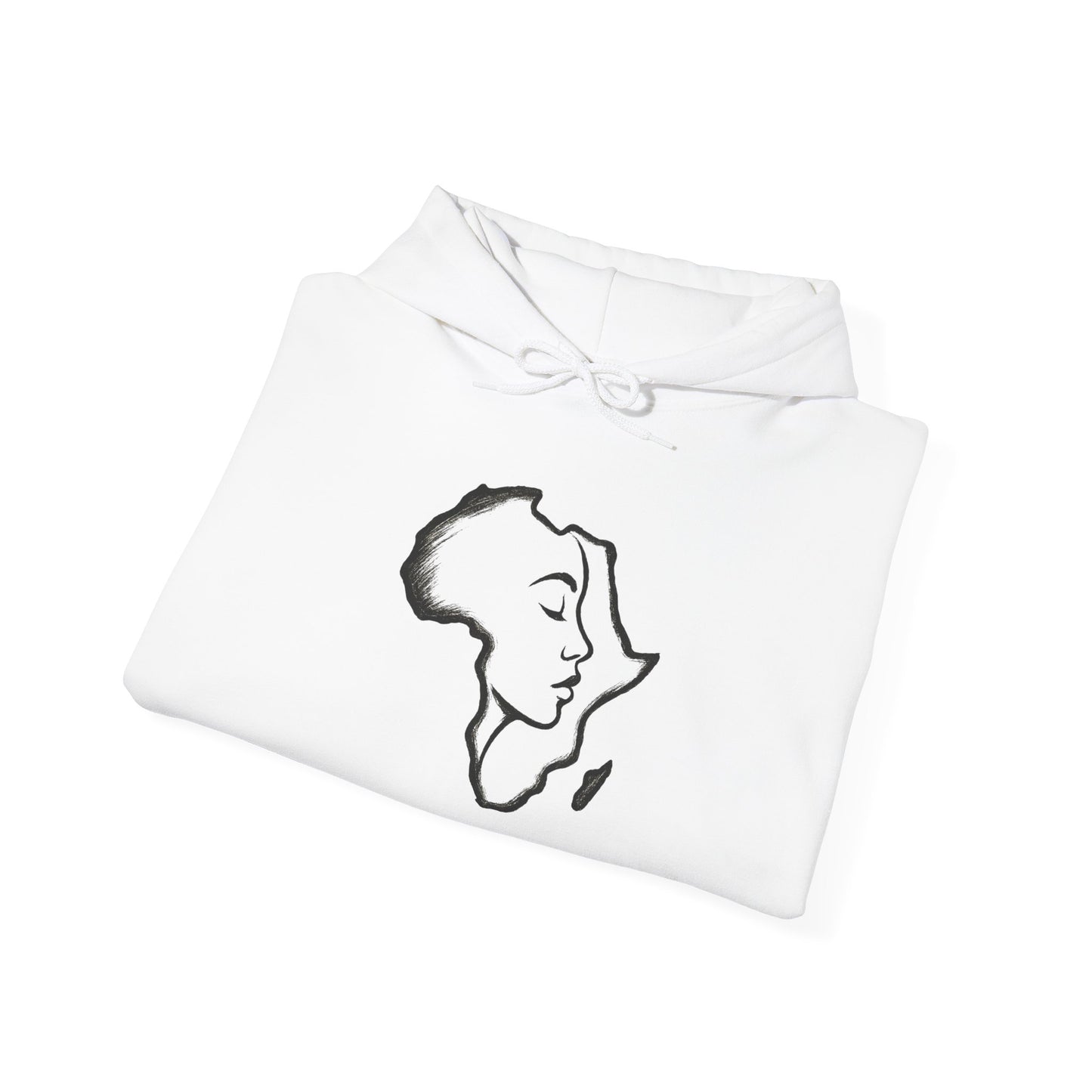 Africa Map Hoodie — Silhouette Woman Motherland Sweatshirt