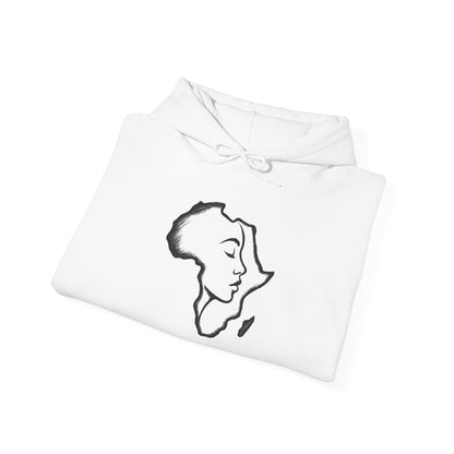 Africa Map Hoodie — Silhouette Woman Motherland Sweatshirt