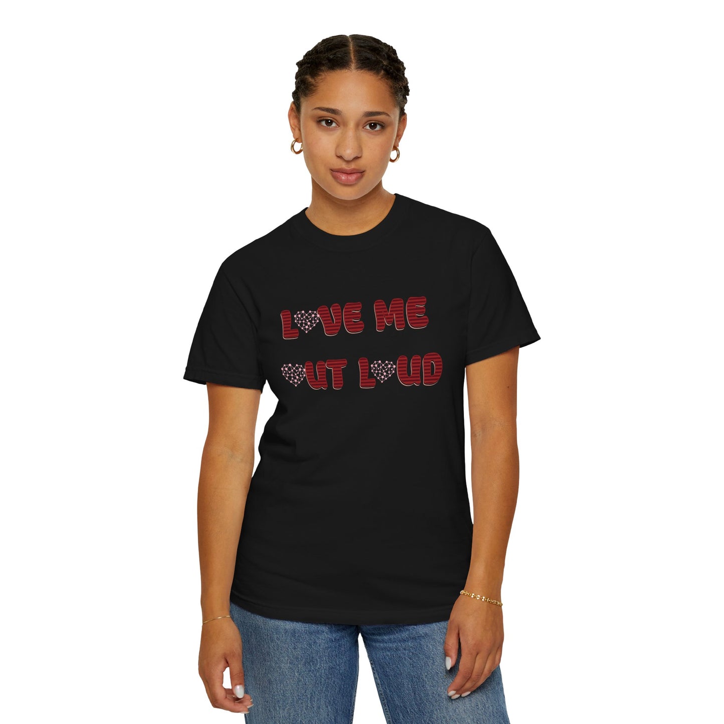 Love Me Out Loud T-Shirt — Heart Graphic Valentine Tee