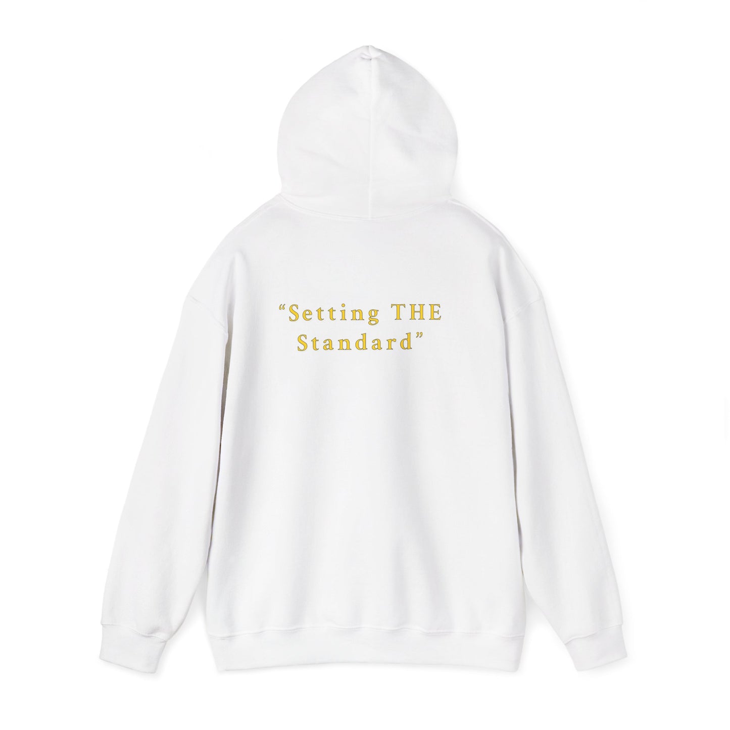 Melanin Standard Hoodie — "Setting THE Standard" Gold-Text Pullover
