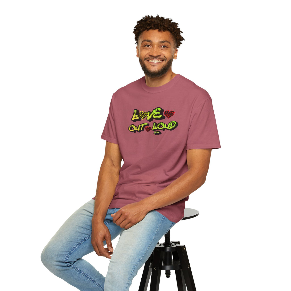 Love Out Loud T-Shirt — Bold Retro Heart Graphic Tee