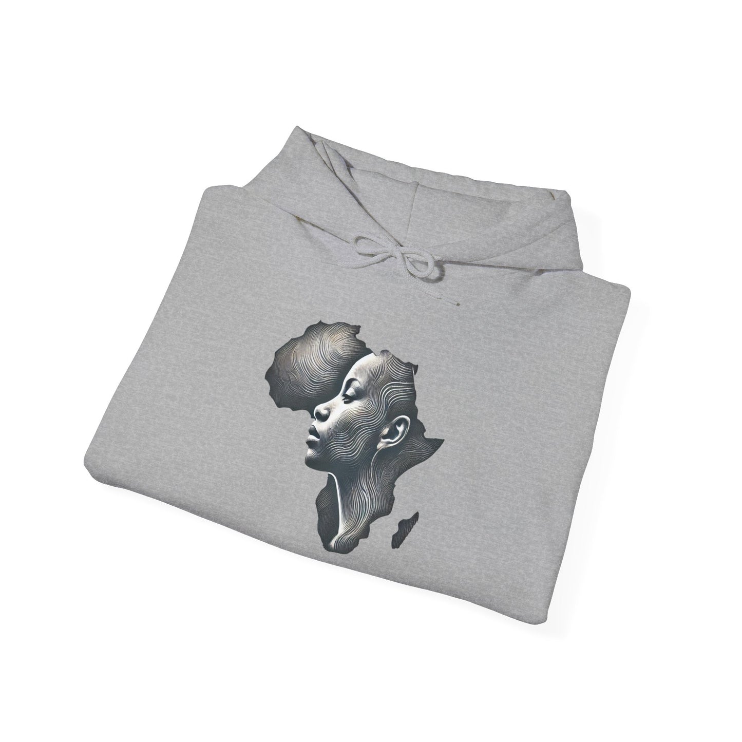 Africa Outline Face Hoodie — Africa Silhouette Pullover