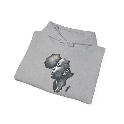 Africa Outline Face Hoodie — Africa Silhouette Pullover