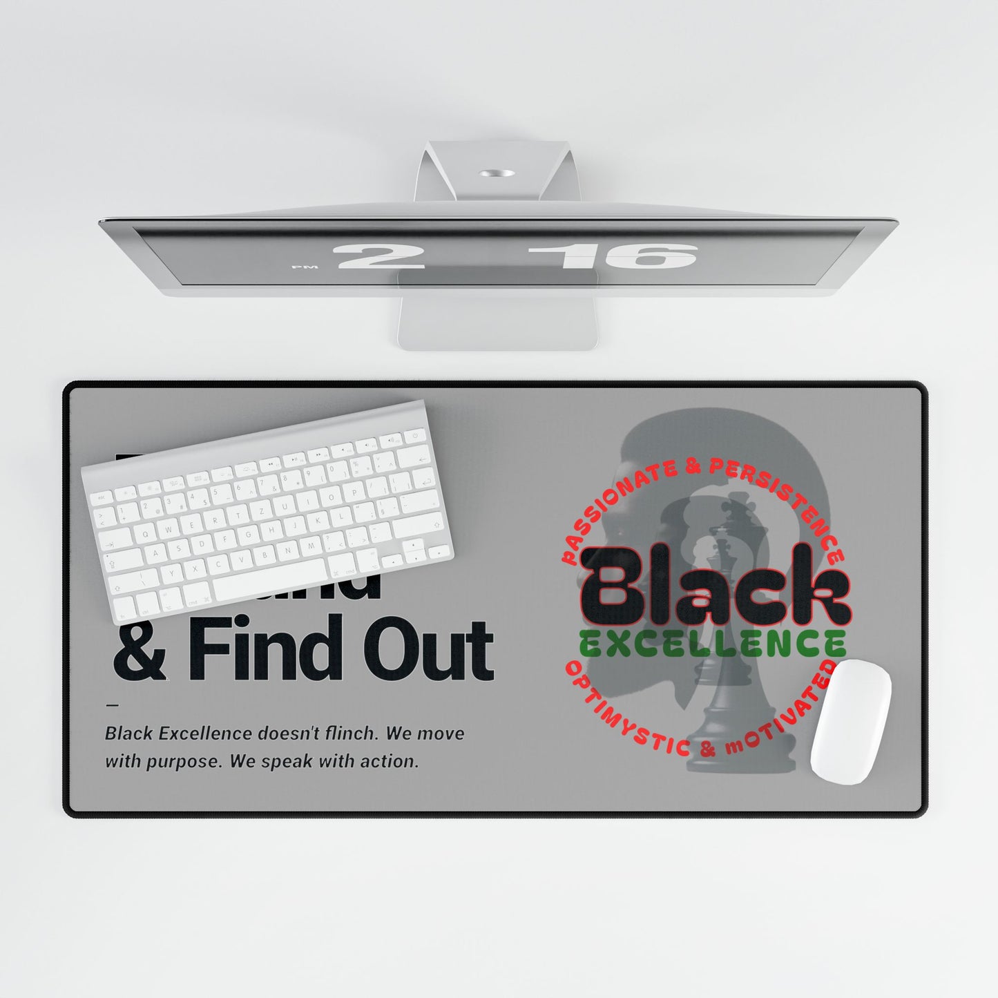 Black Excellence Desk Mat - Empowerment, Disruption, Legacy & Future, Cultural Movement, Resilience