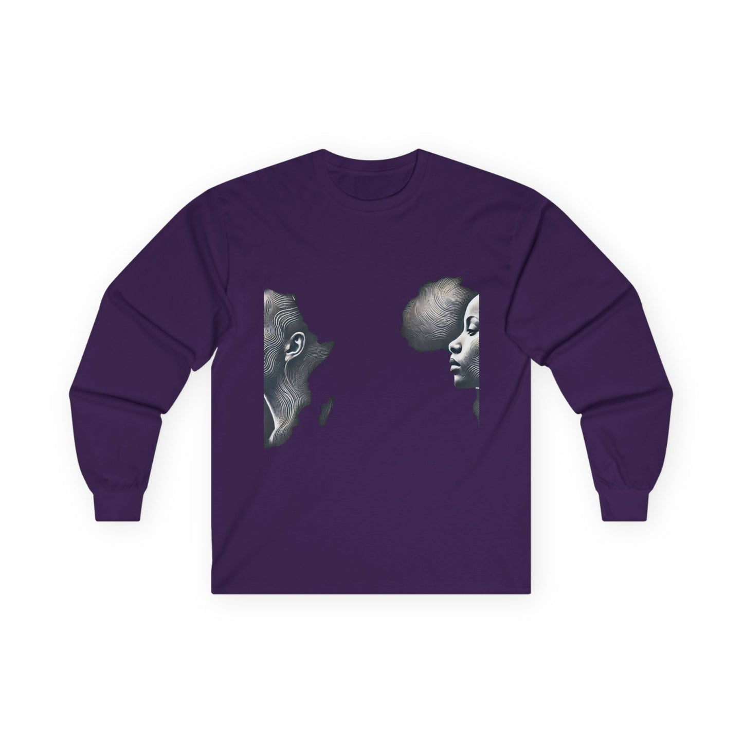 Africa Within Long Sleeve Tee — Map of Africa with Woman Silhouette