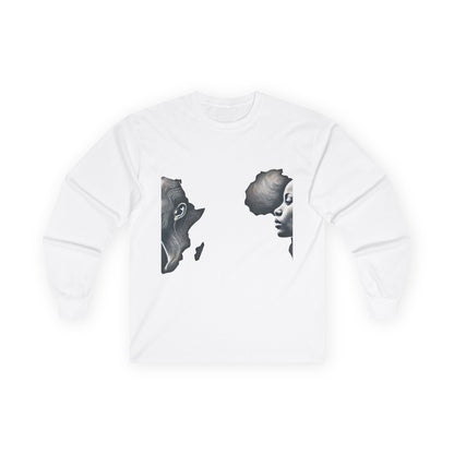 Africa Within Long Sleeve Tee — Map of Africa with Woman Silhouette