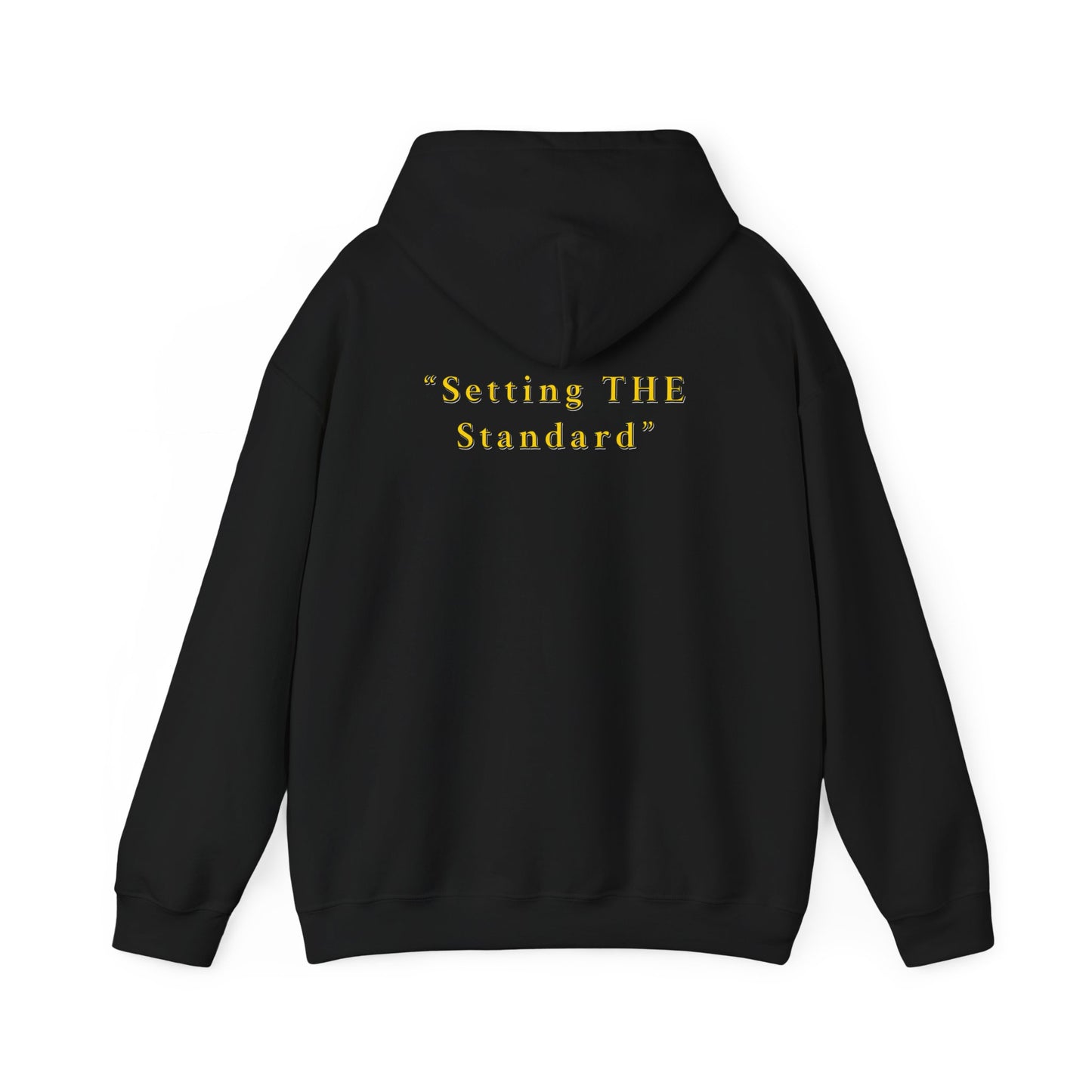 Melanin Standard Hoodie — "Setting THE Standard" Gold-Text Pullover