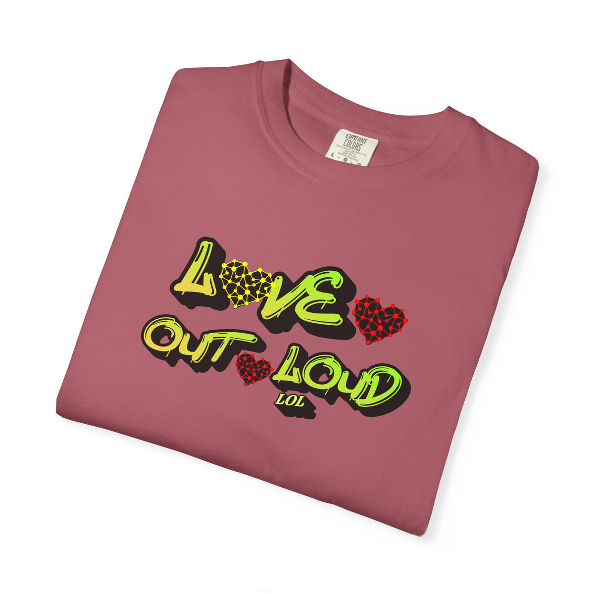 Love Out Loud T-Shirt — Bold Retro Heart Graphic Tee