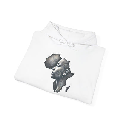 Africa Outline Face Hoodie — Africa Silhouette Pullover