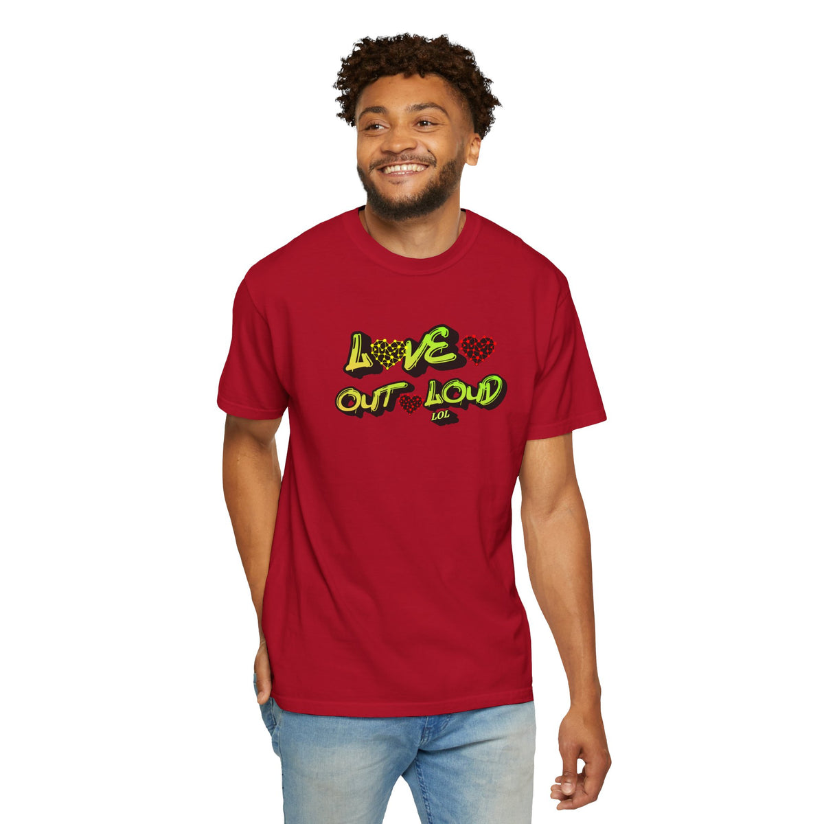 Love Out Loud T-Shirt — Bold Retro Heart Graphic Tee